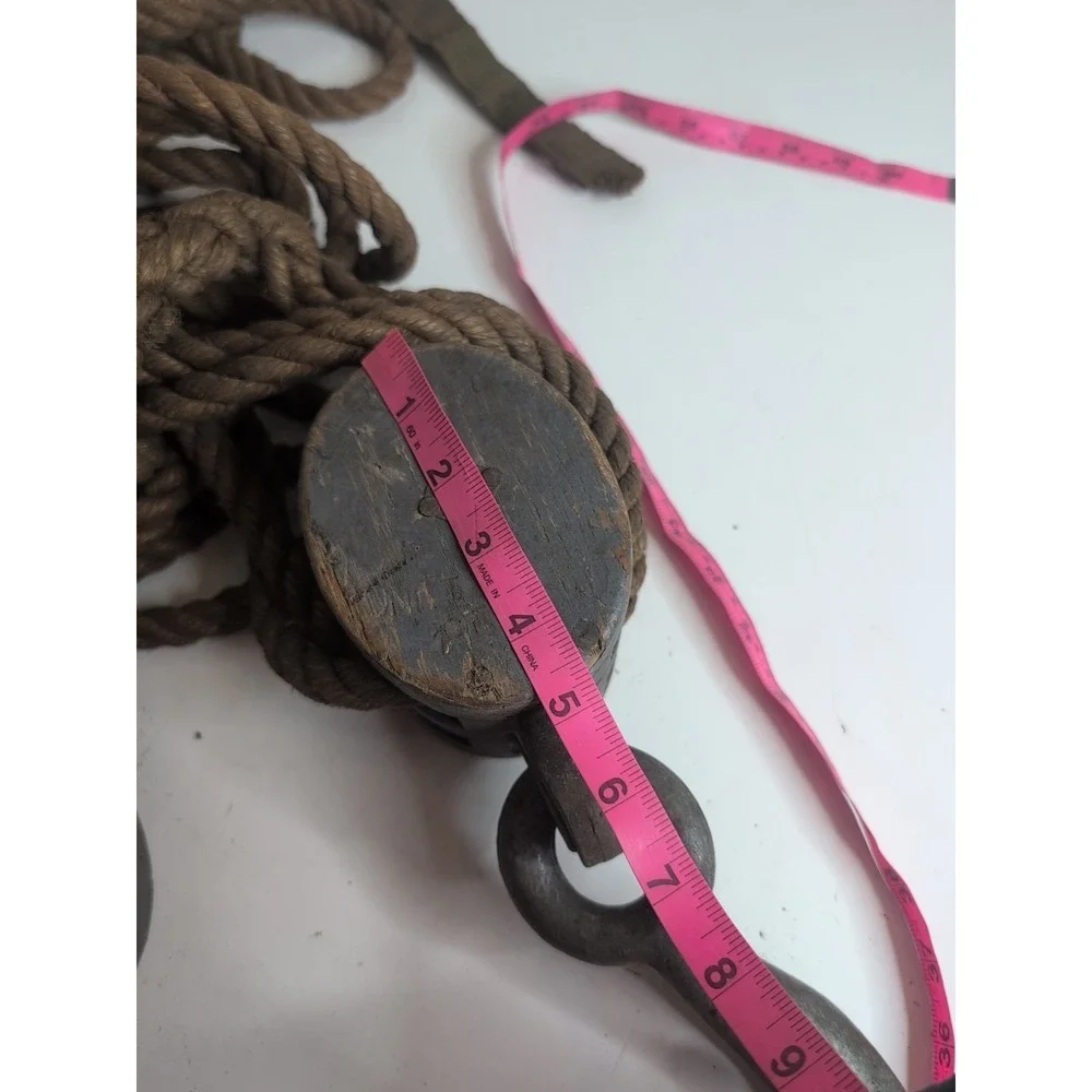 Two Large Vintage Pulleys With Large 7